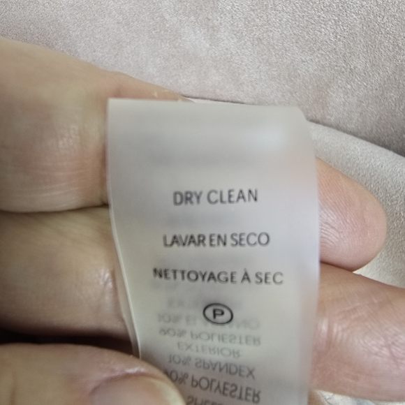 NWOT Calvin Klein Faux-Suede Tulip Sleeve Sheath Dress Light Pink Size 8 Bodycon - Picture 12 of 16